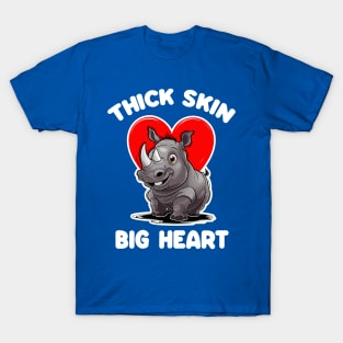 Thick Skin, Big Heart - Rhino Chubby Unicorn T-Shirt